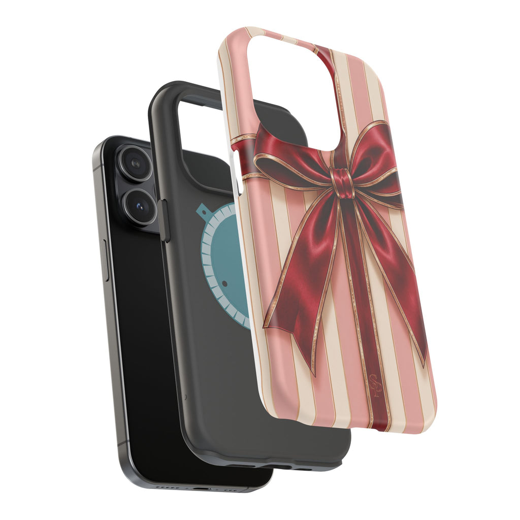 Red Bow Gift Wrap Magnetic Phone Case