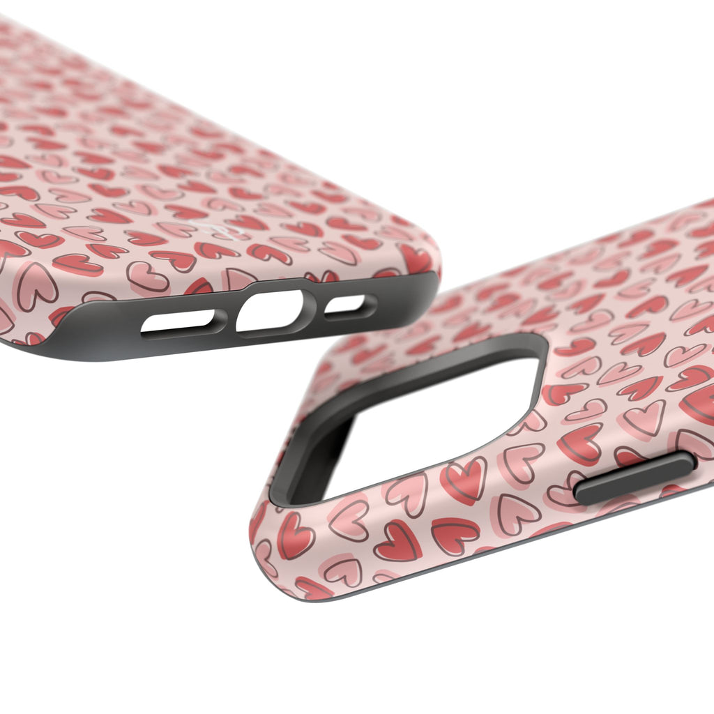 Heart Pattern Impact-Resistant Phone Case - Stylish Protection for Valentine's Day & Everyday Love