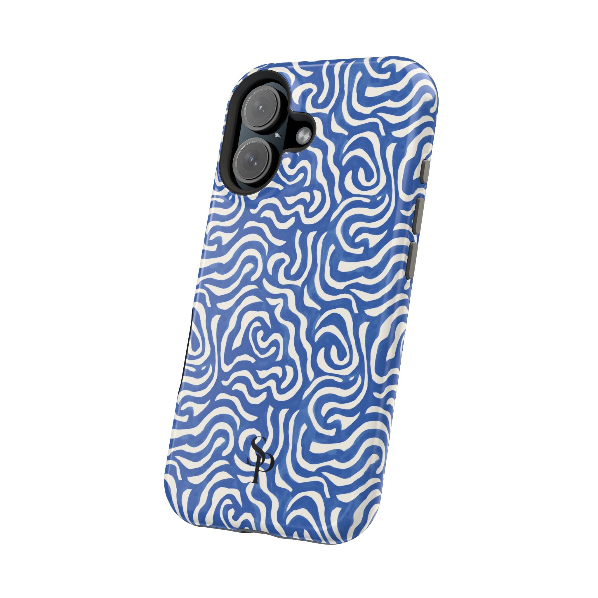 Blue Abstract Swirl Magnetic Impact Phone Case