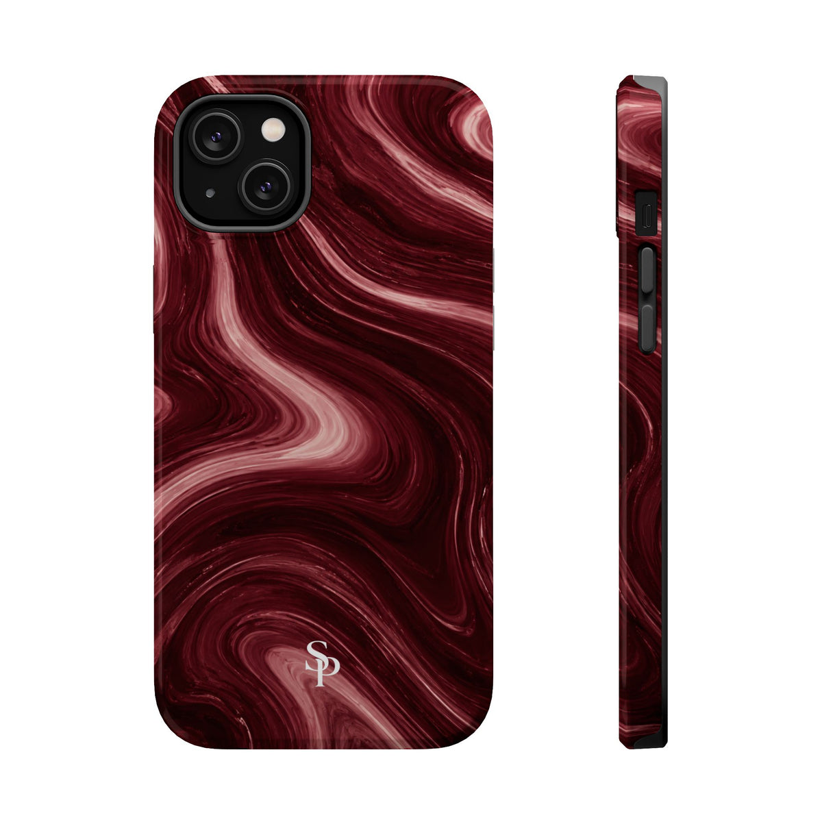 Burgundy Marble Magnetic Phone Case