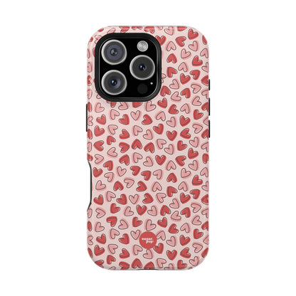 Heart Pattern Impact-Resistant Phone Case - Stylish Protection for Valentine's Day & Everyday Love