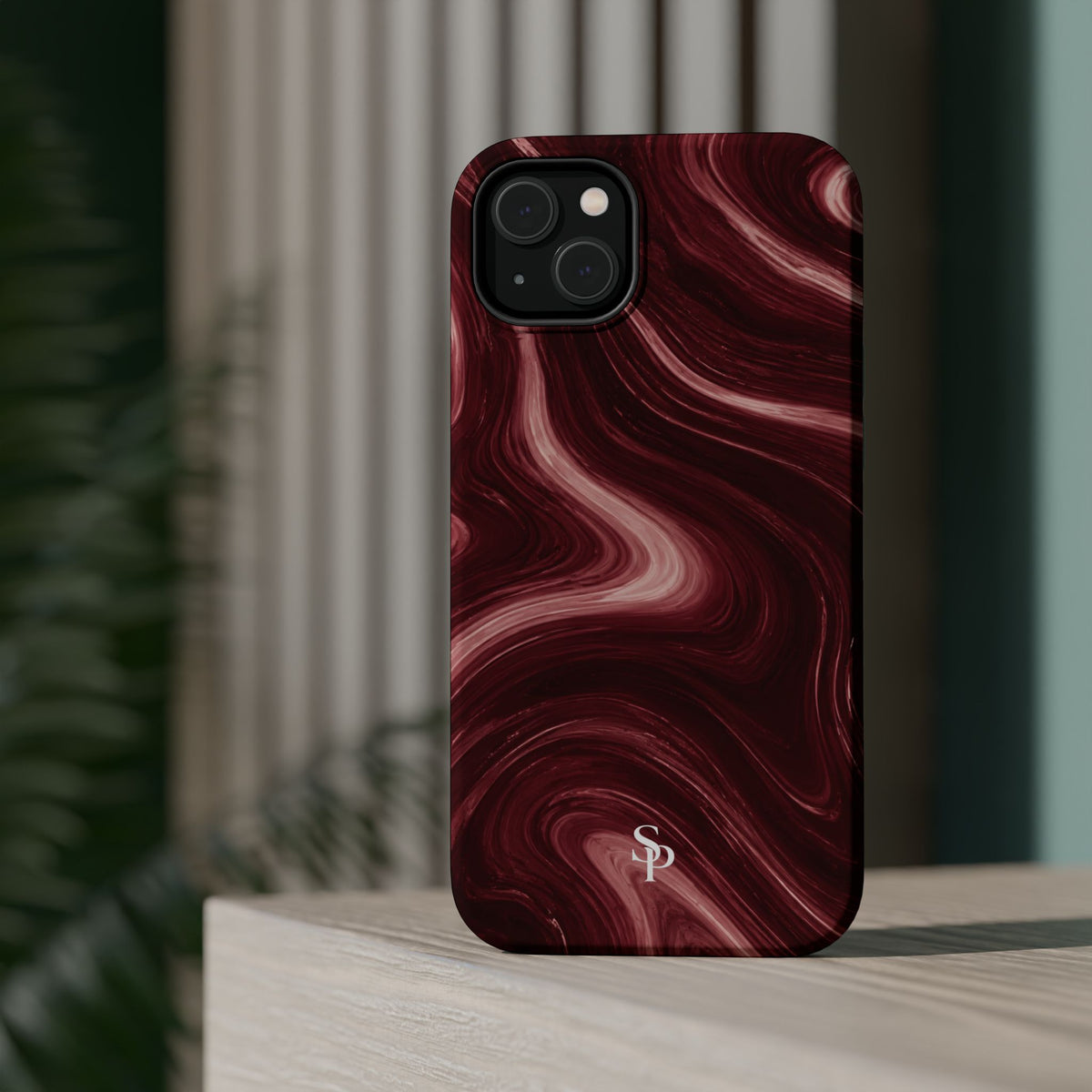 Burgundy Marble Magnetic Phone Case