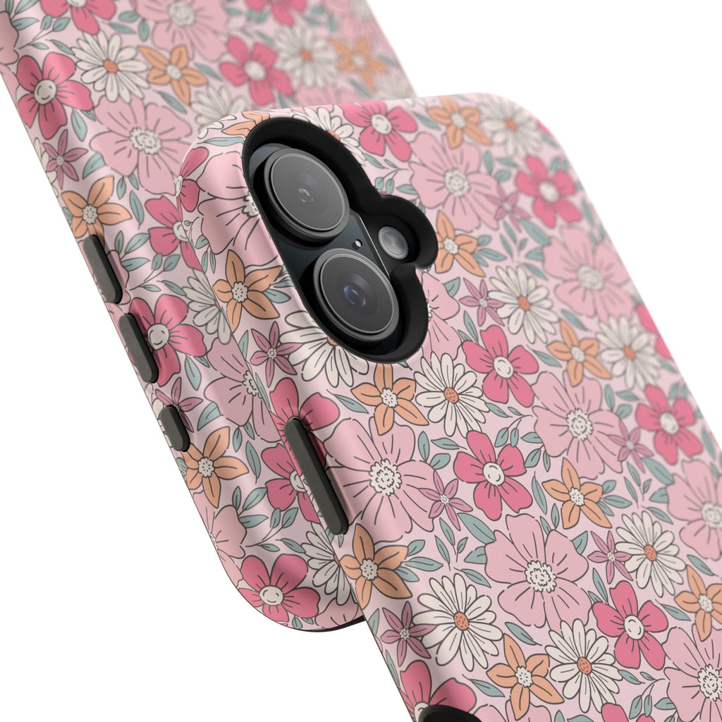 Pink Flowers Impact-Resistant Case