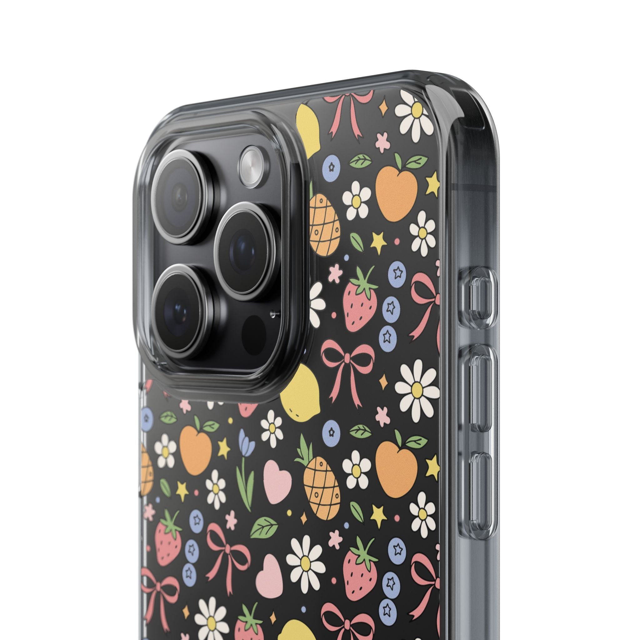 Fruit and Floral Pattern Clear Case