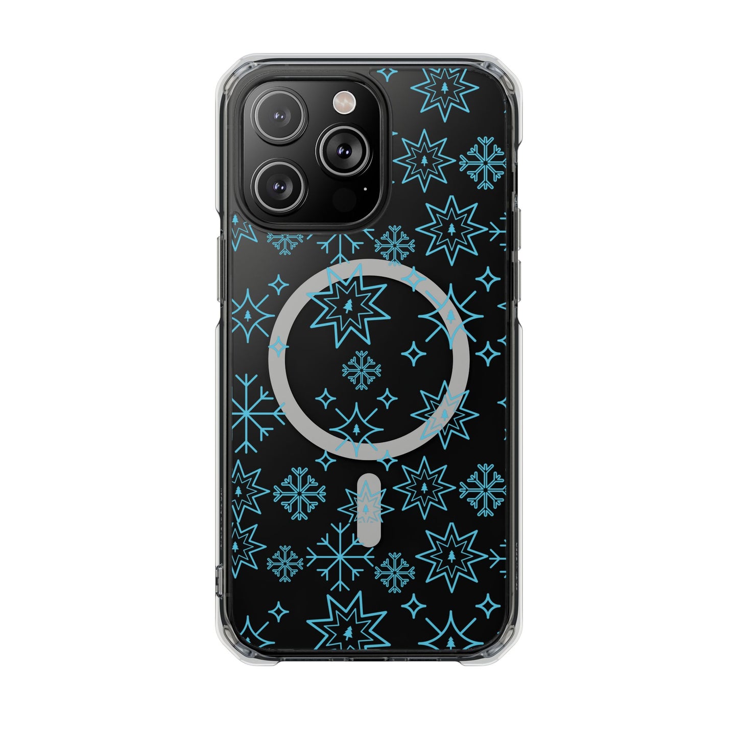 Snowflake Magnetic Clear Impact Case - Stylish & Durable iPhone Protection