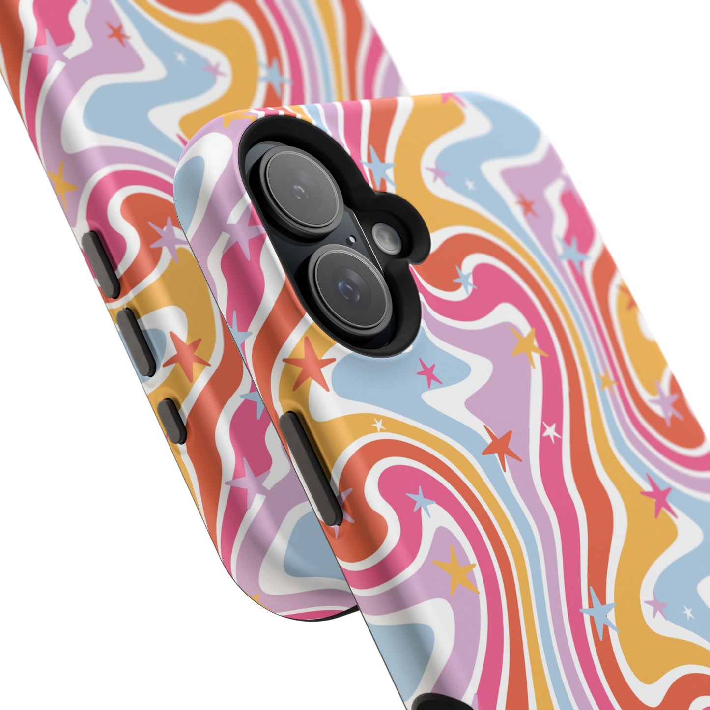 Colorful Impact-Resistant Phone Case - Vibrant Swirl Design