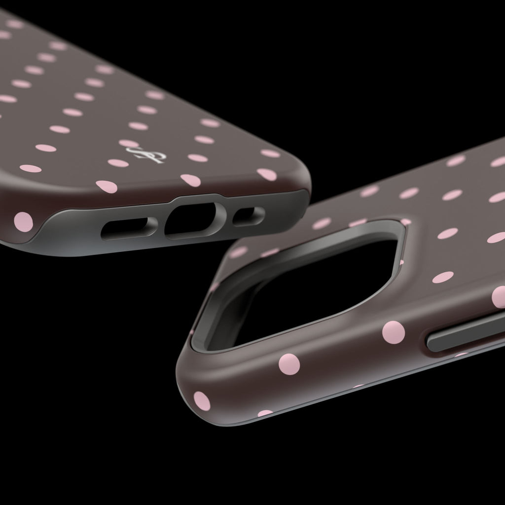Brown Polka Dot Magnetic Impact-Resistant Phone Case