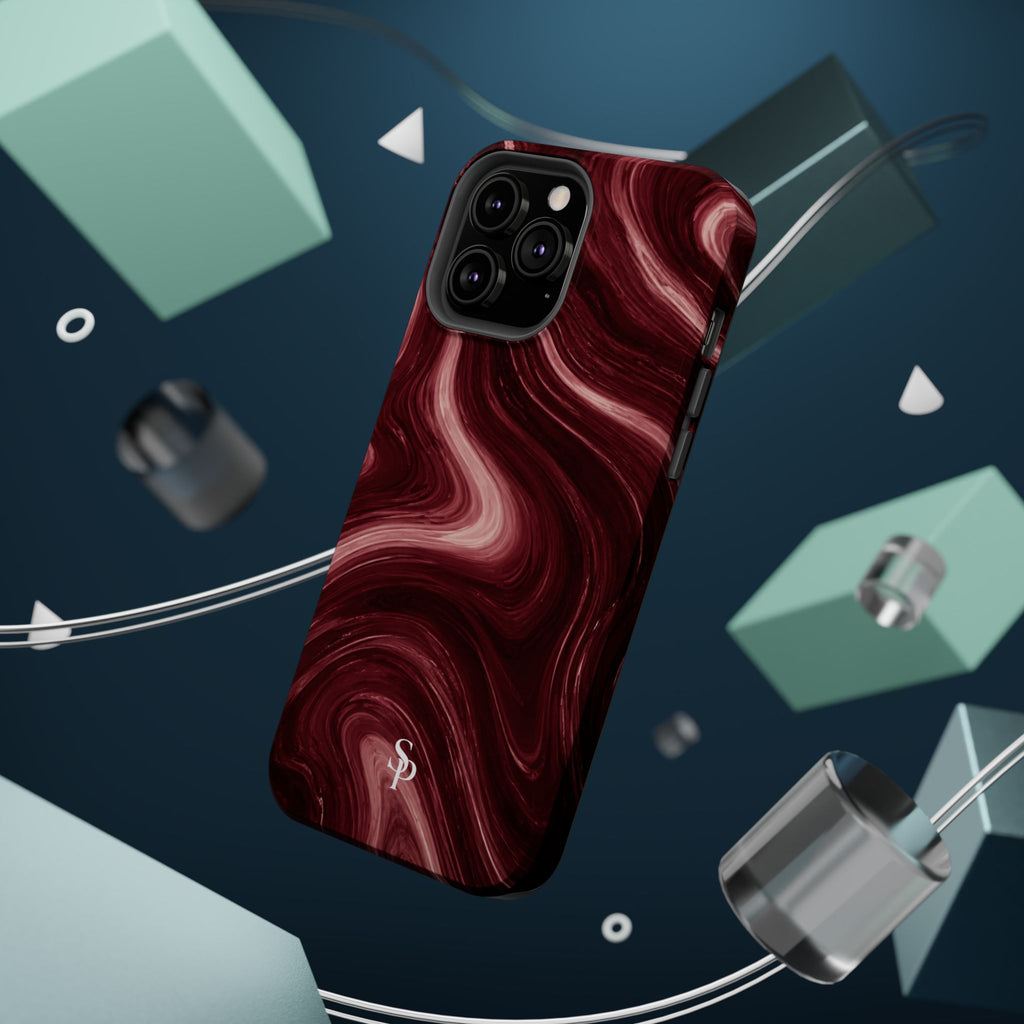 Burgundy Marble Magnetic Phone Case