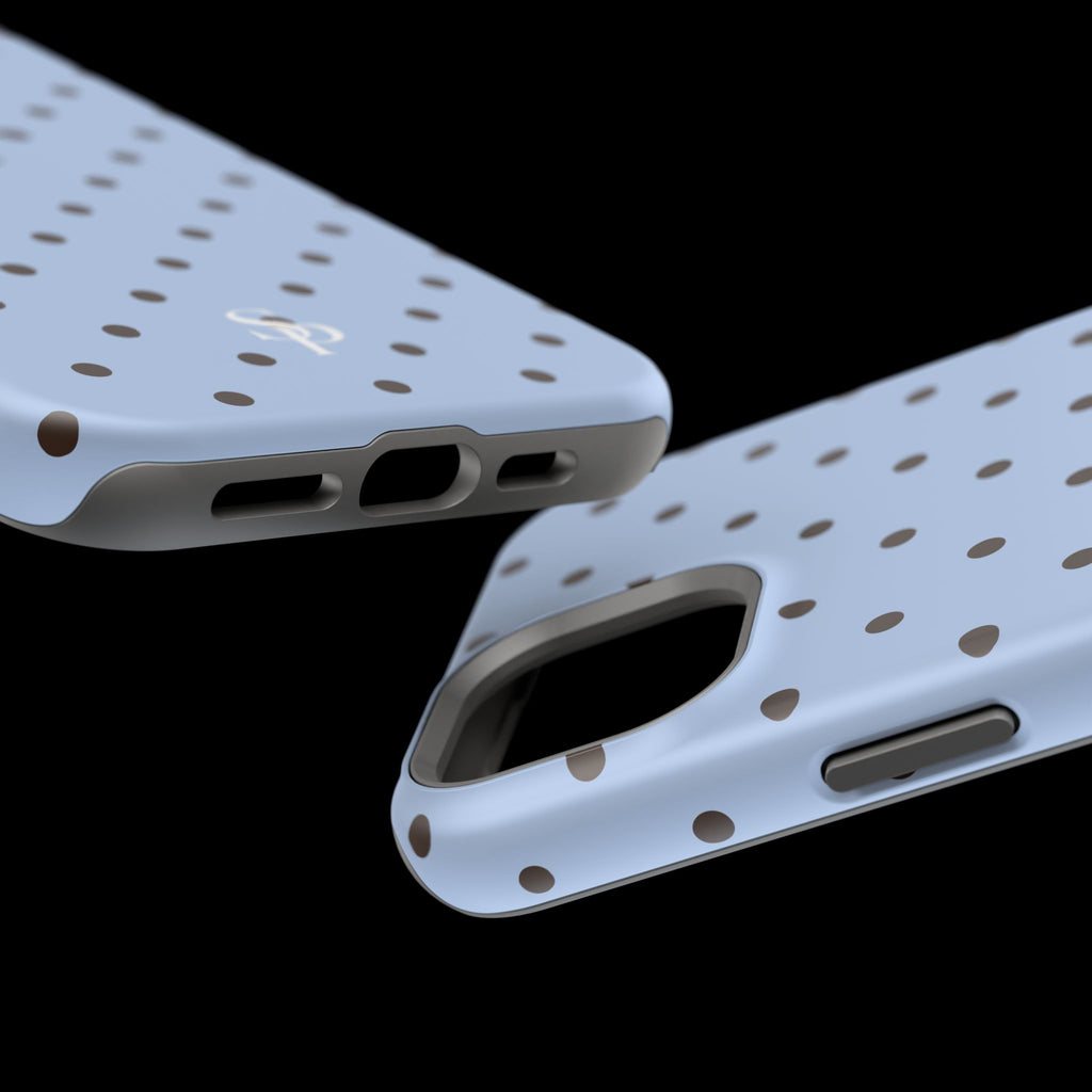 Blue Polka Dot Magnetic Impact Phone Case