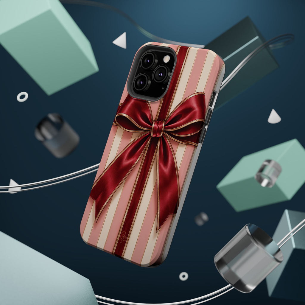 Red Bow Gift Wrap Magnetic Phone Case