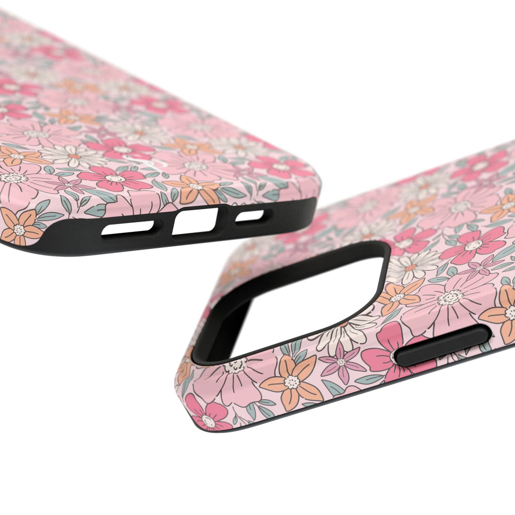 Pink Flowers Impact-Resistant Case