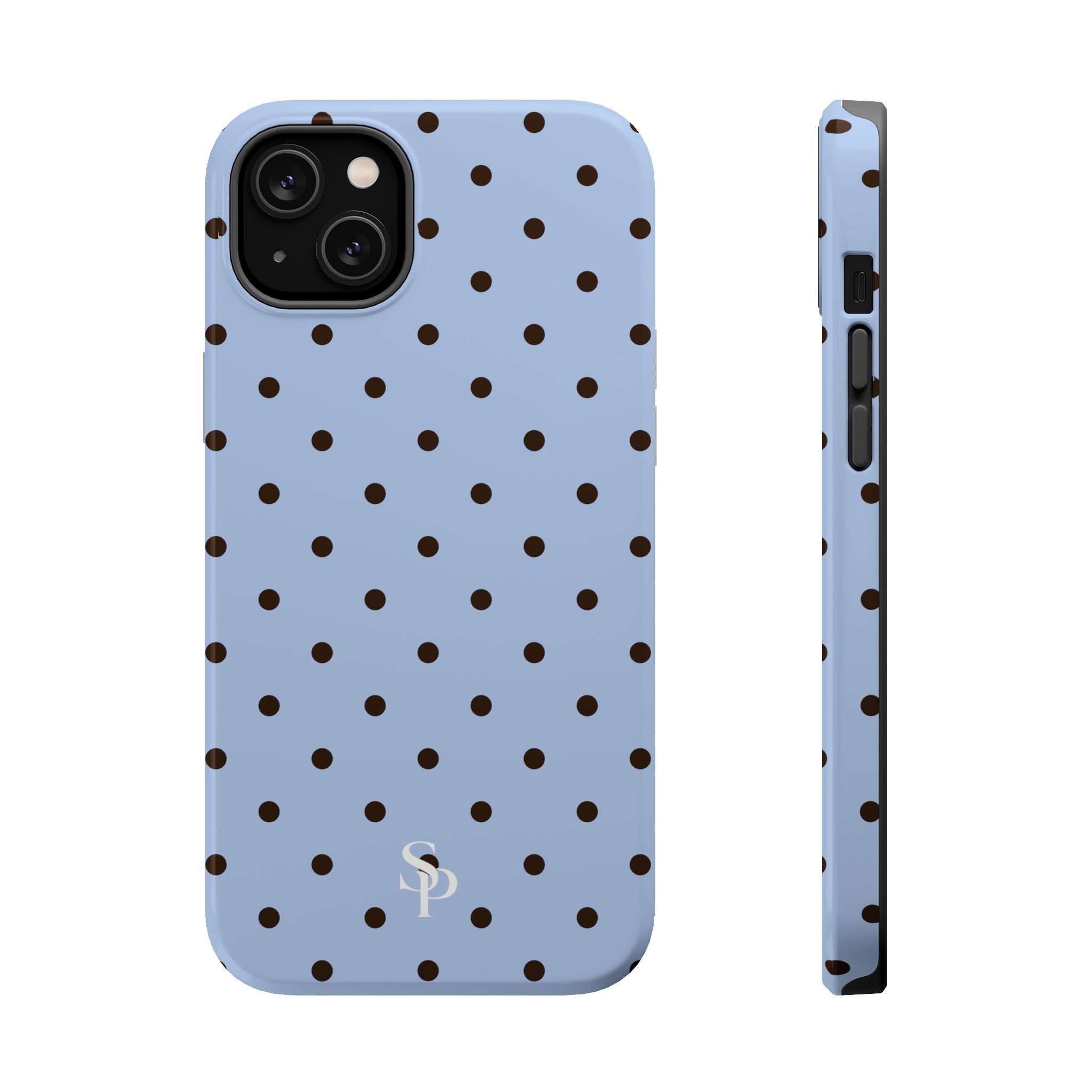 Blue Polka Dot Magnetic Impact Phone Case
