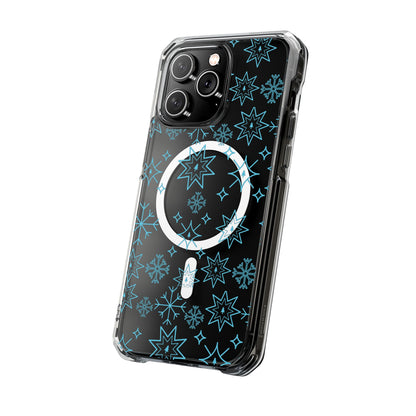 Snowflake Magnetic Clear Impact Case - Stylish & Durable iPhone Protection