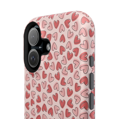 Heart Pattern Impact-Resistant Phone Case - Stylish Protection for Valentine's Day & Everyday Love