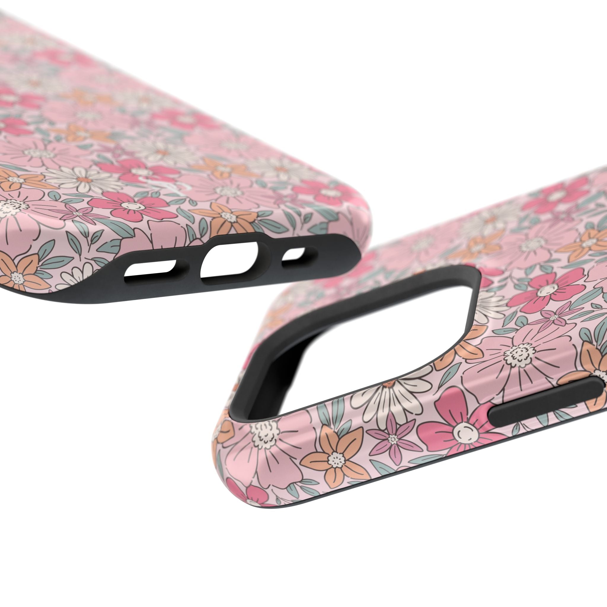 Pink Flowers Impact-Resistant Case