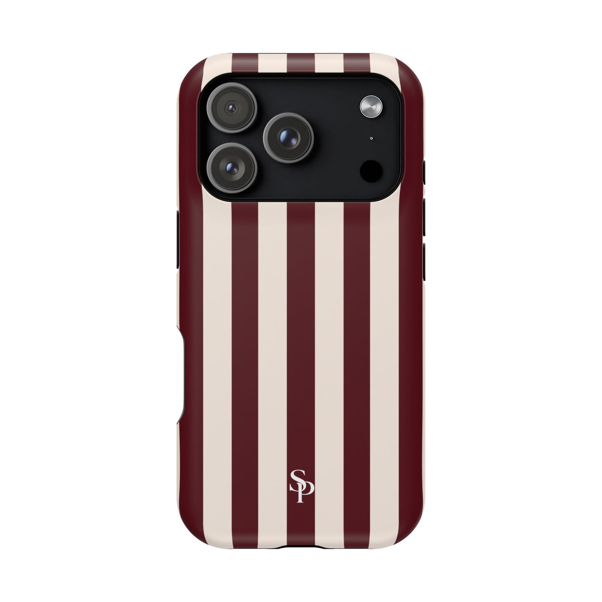 Burgundy Striped Magnetic Phone Case
