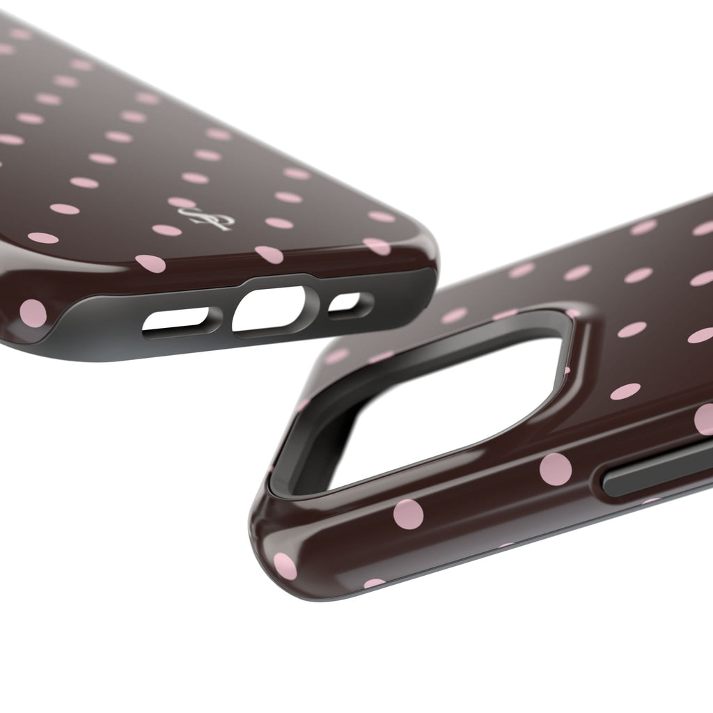 Brown Polka Dot Magnetic Impact-Resistant Phone Case