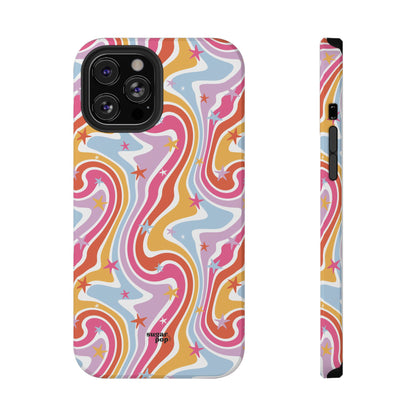 Colorful Impact-Resistant Phone Case - Vibrant Swirl Design