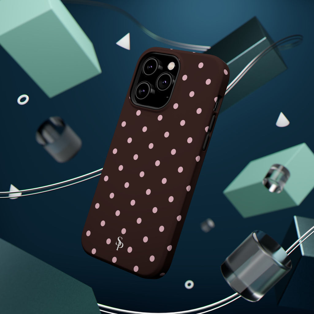 Brown Polka Dot Magnetic Impact-Resistant Phone Case