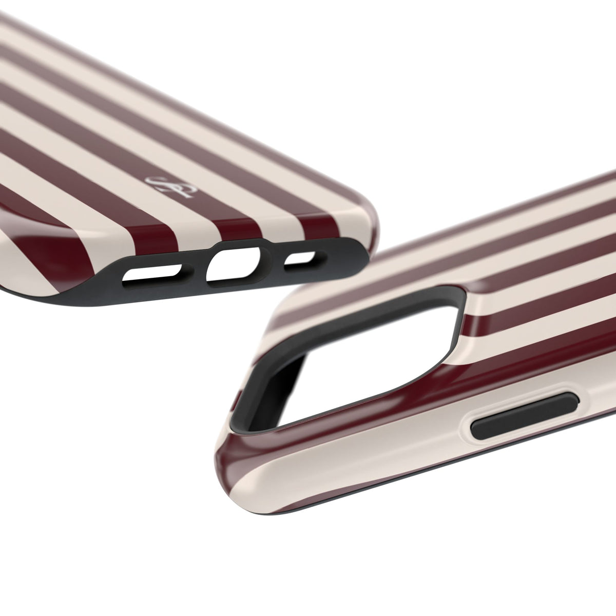 Burgundy Striped Magnetic Phone Case