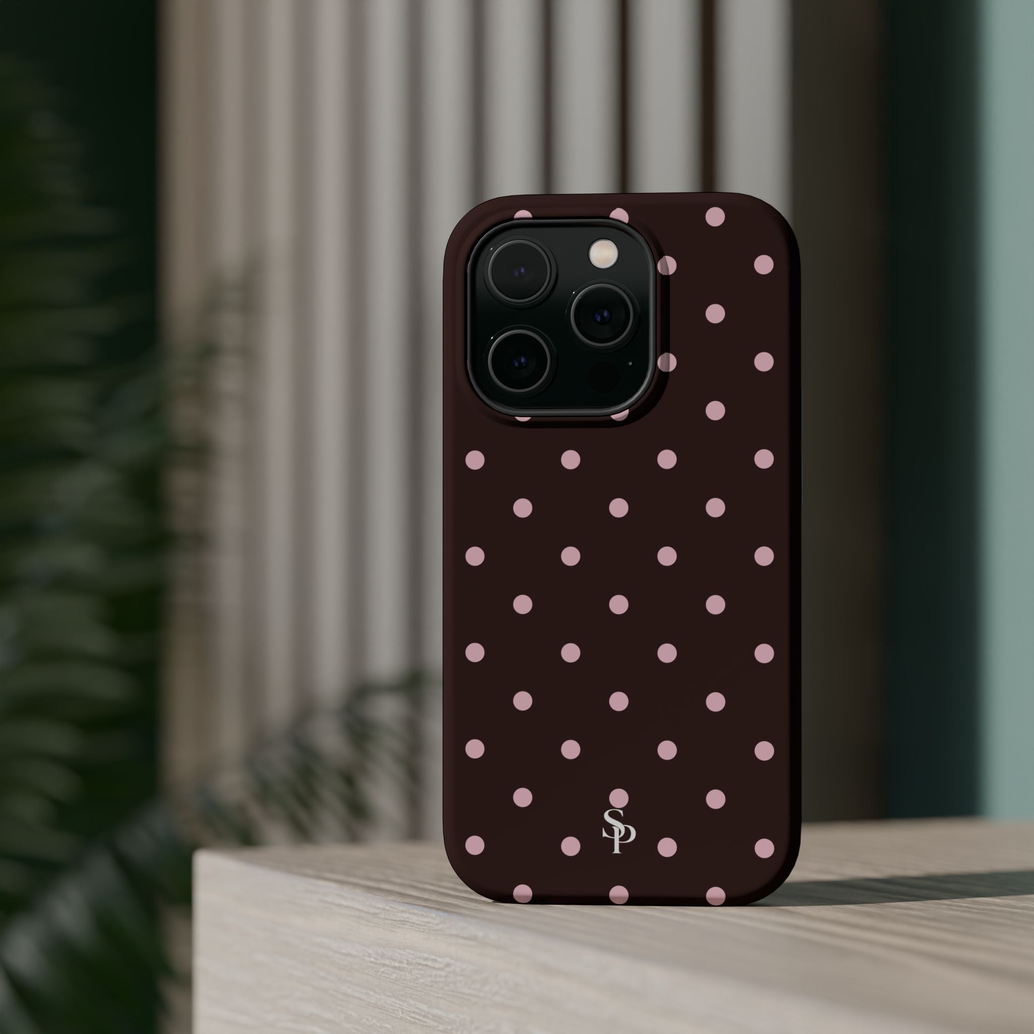 Brown Polka Dot Magnetic Impact-Resistant Phone Case