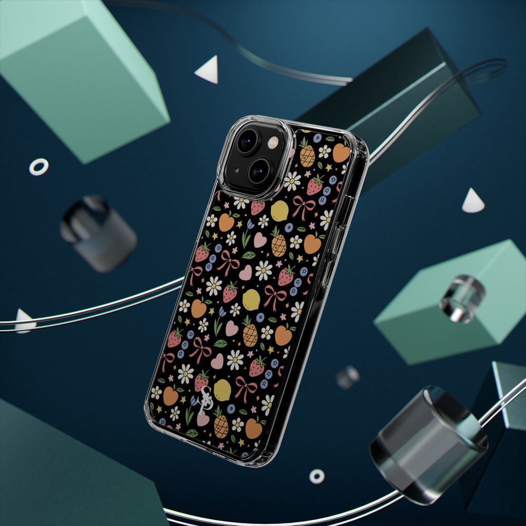 Fruit and Floral Pattern Clear Case