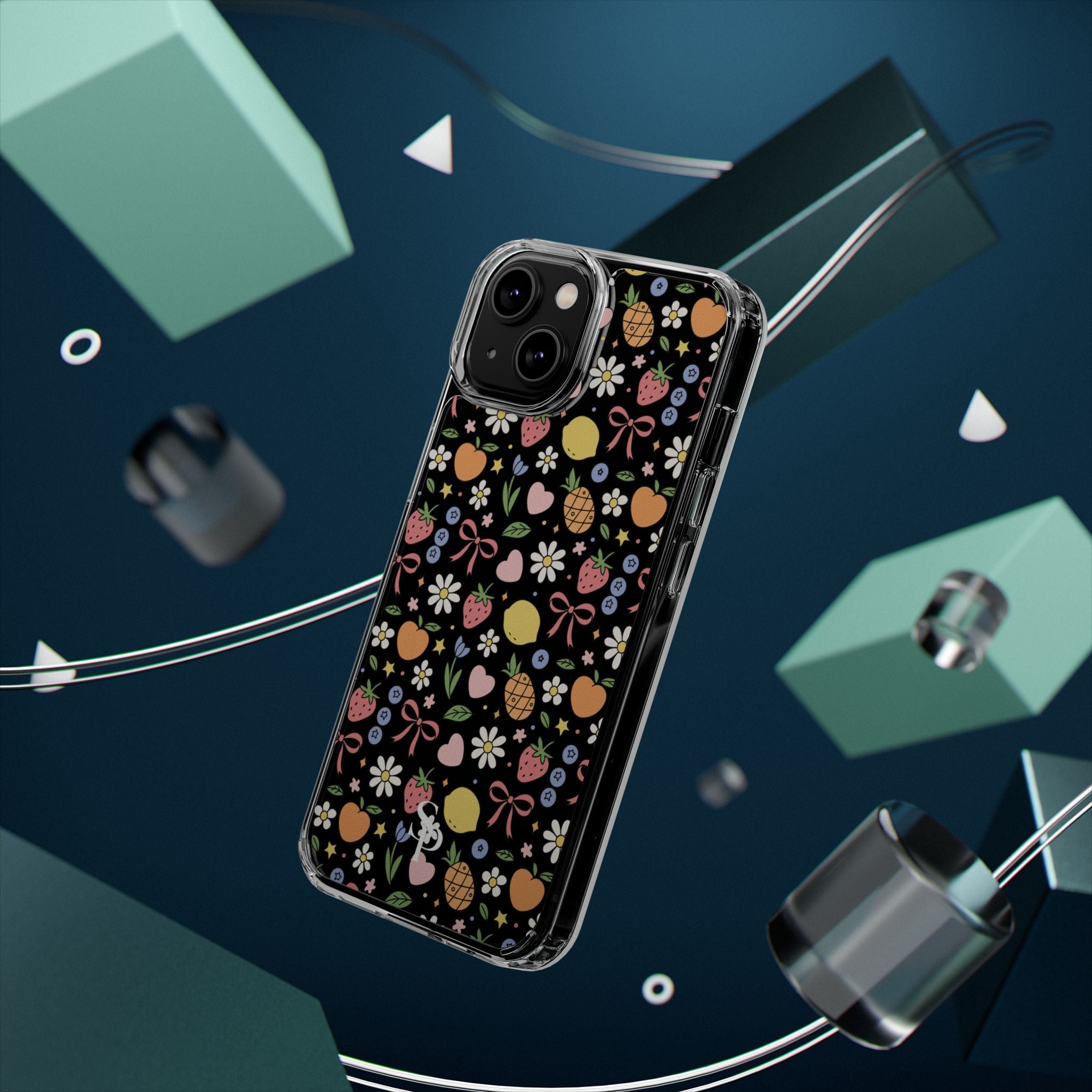 Fruit and Floral Pattern Clear Case