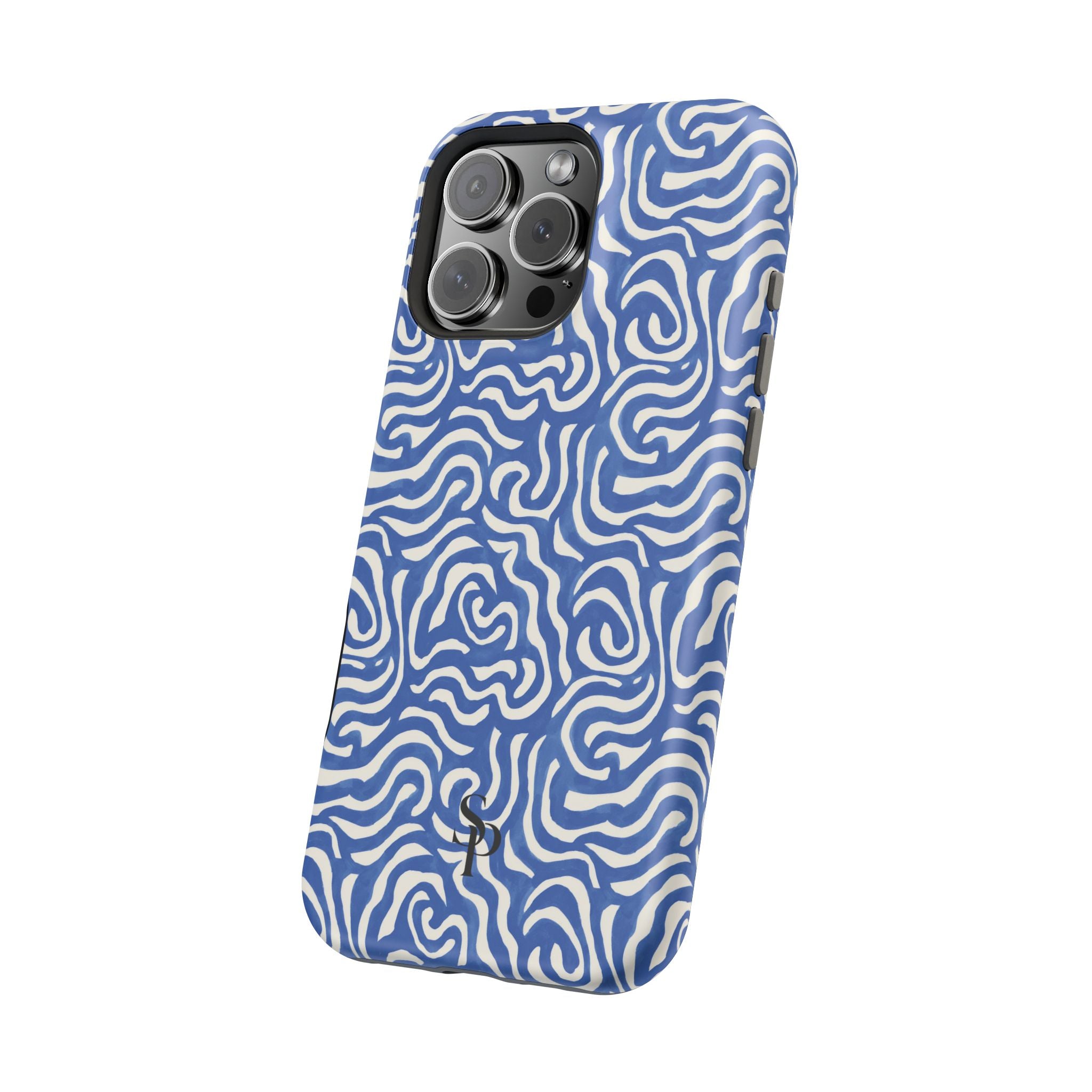 Blue Abstract Swirl Magnetic Impact Phone Case