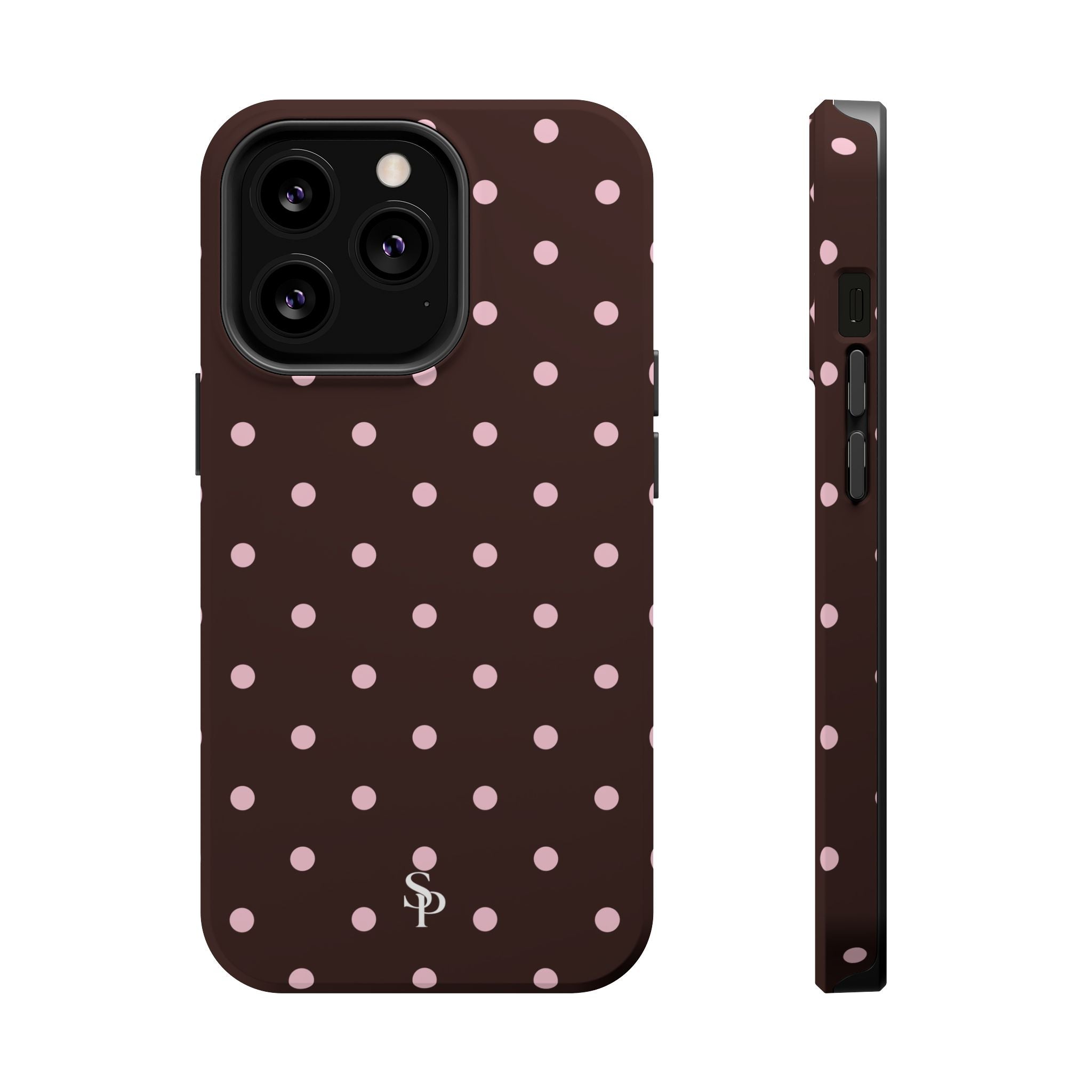 Brown Polka Dot Magnetic Impact-Resistant Phone Case