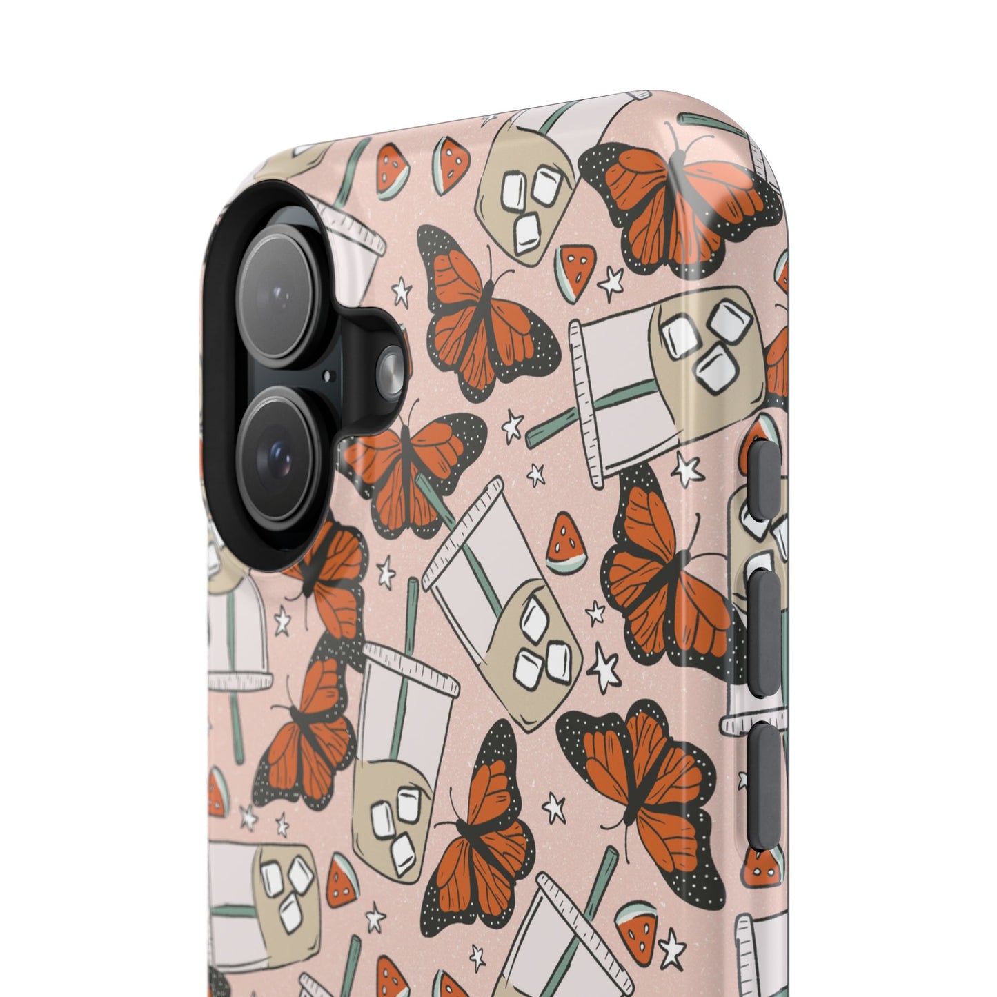 Iced Coffee & Butterfly Impact-Resistant Cases