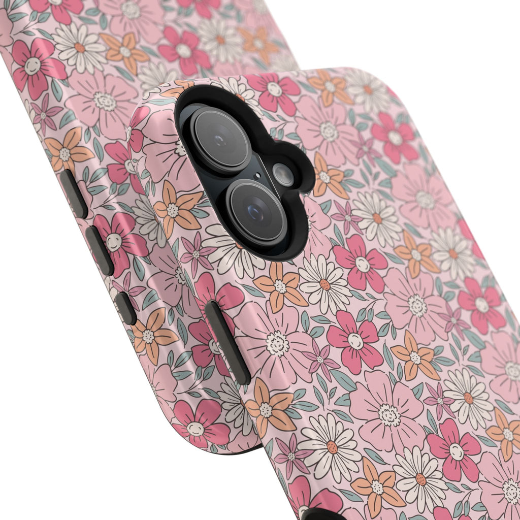 Pink Flowers Impact-Resistant Case