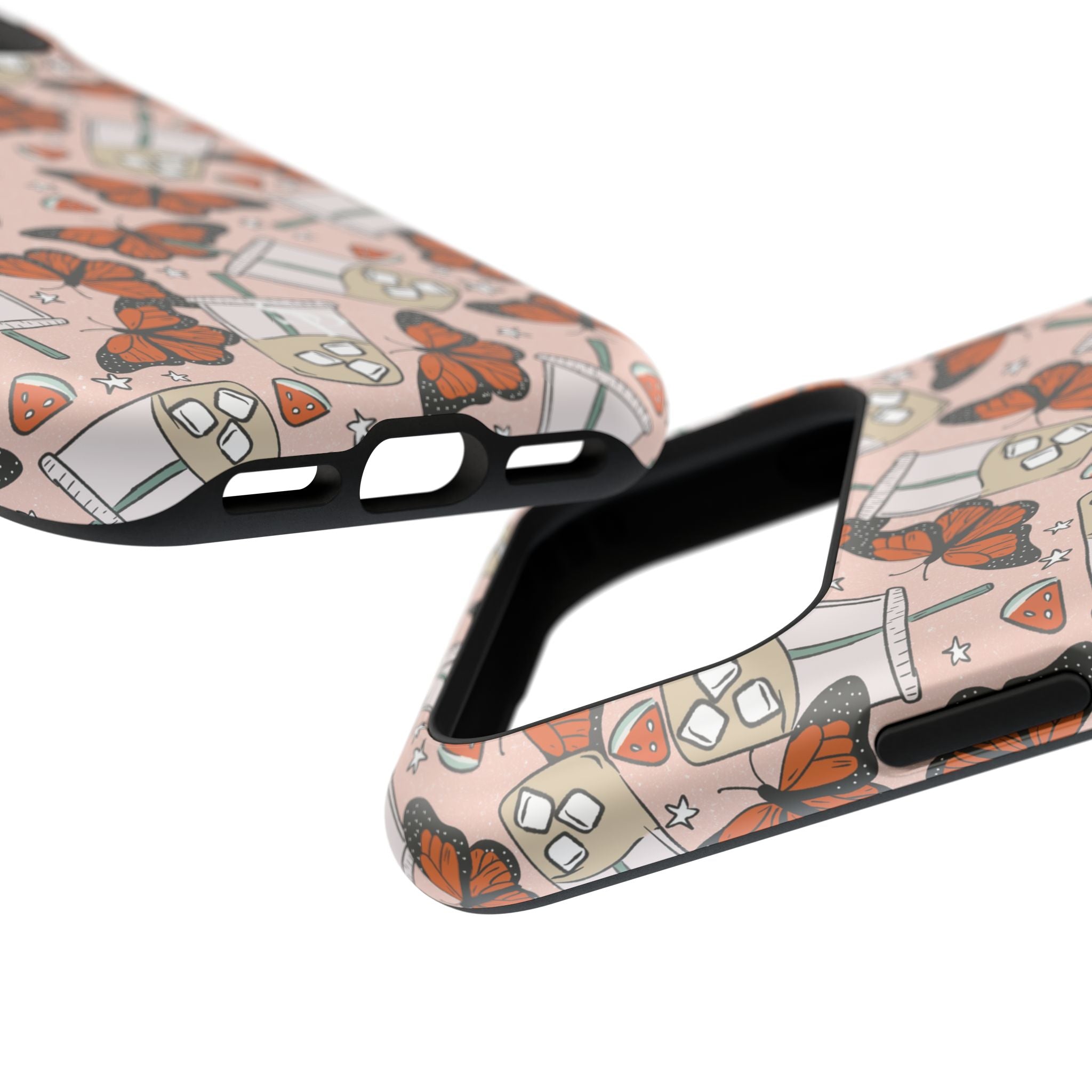 Iced Coffee & Butterfly Impact-Resistant Cases