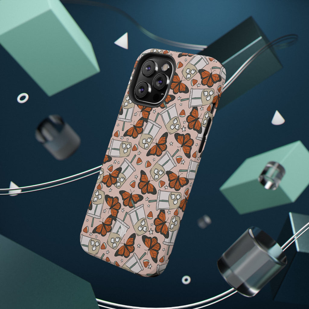 Iced Coffee & Butterfly Impact-Resistant Cases