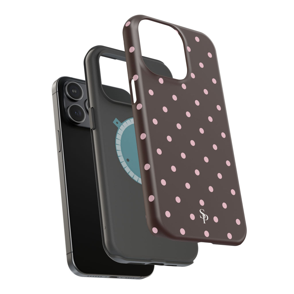 Brown Polka Dot Magnetic Impact-Resistant Phone Case
