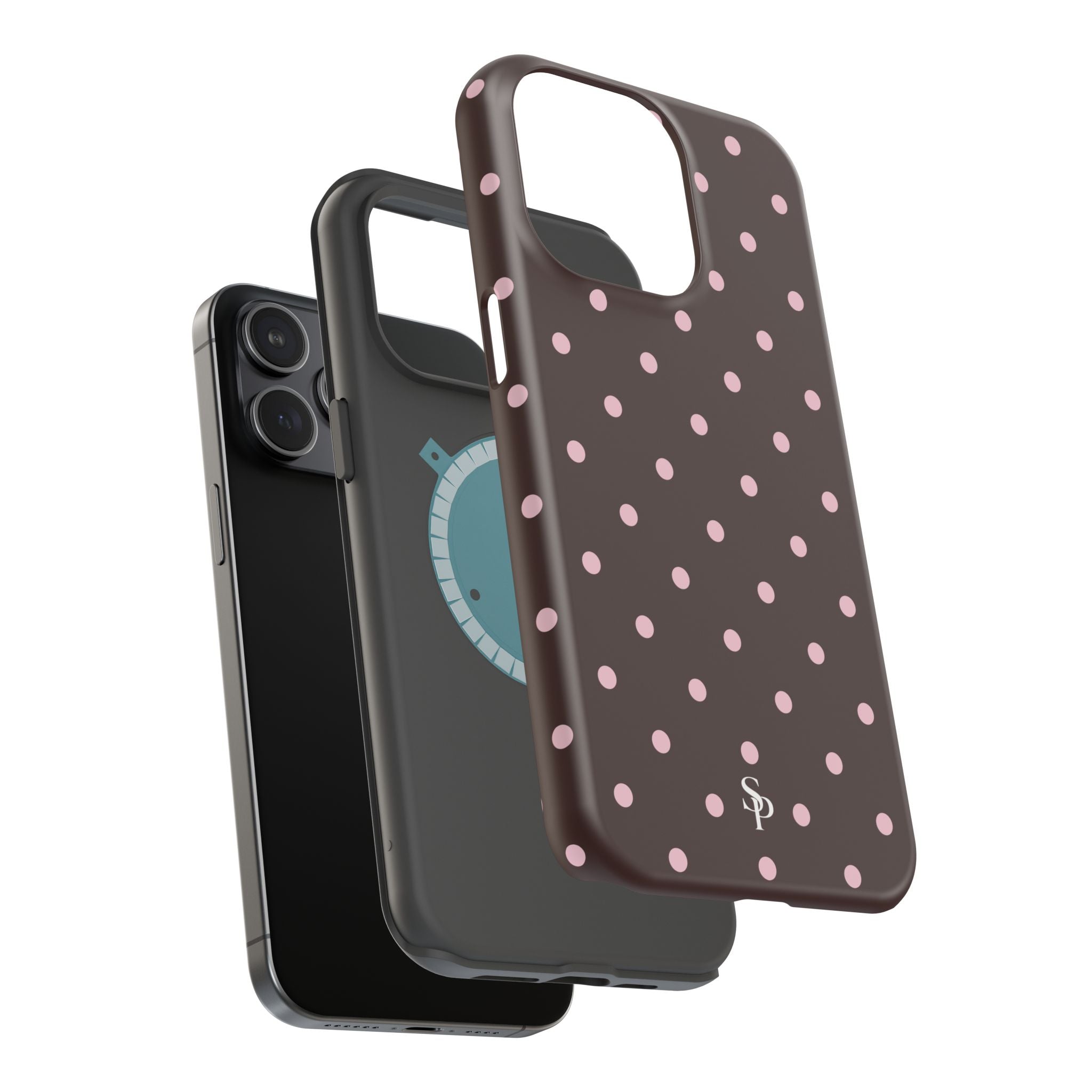 Brown Polka Dot Magnetic Impact-Resistant Phone Case