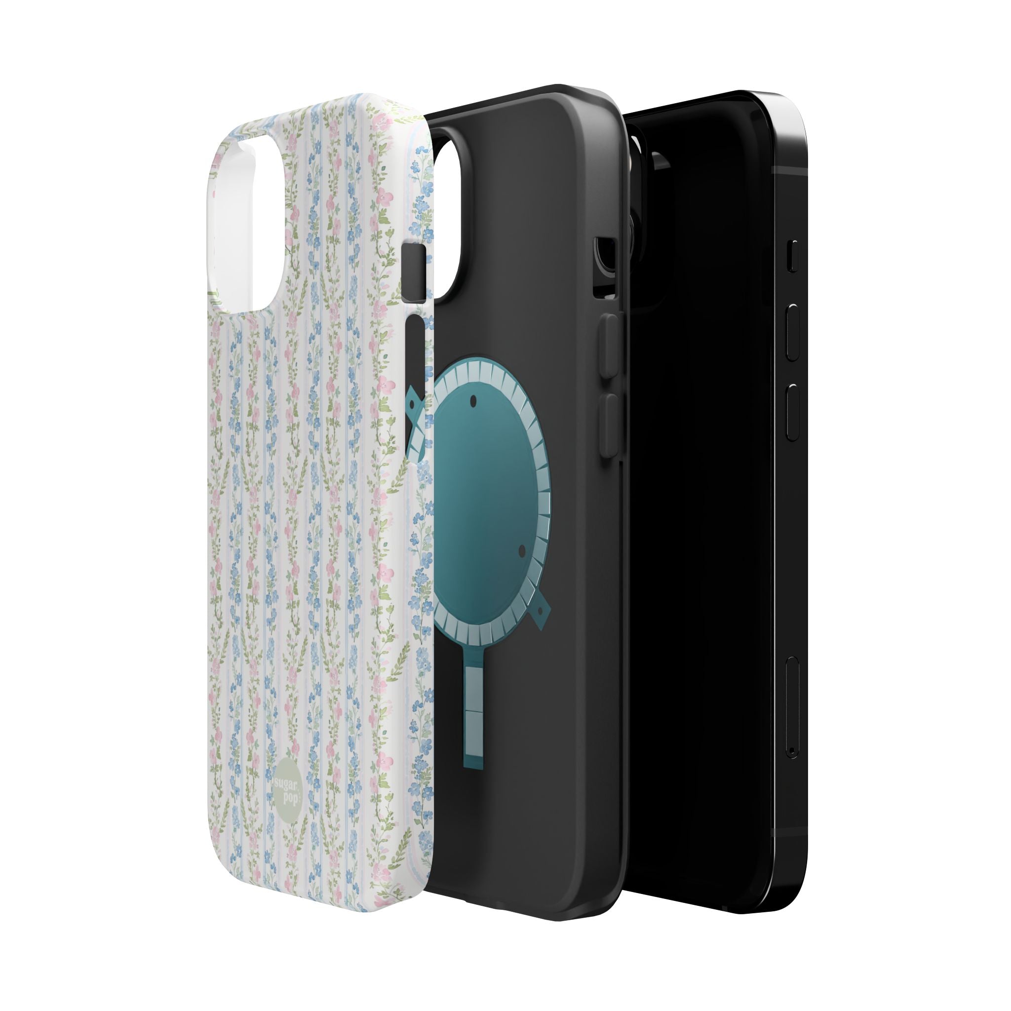 Pastel Floral Pattern Magnetic Tough Case