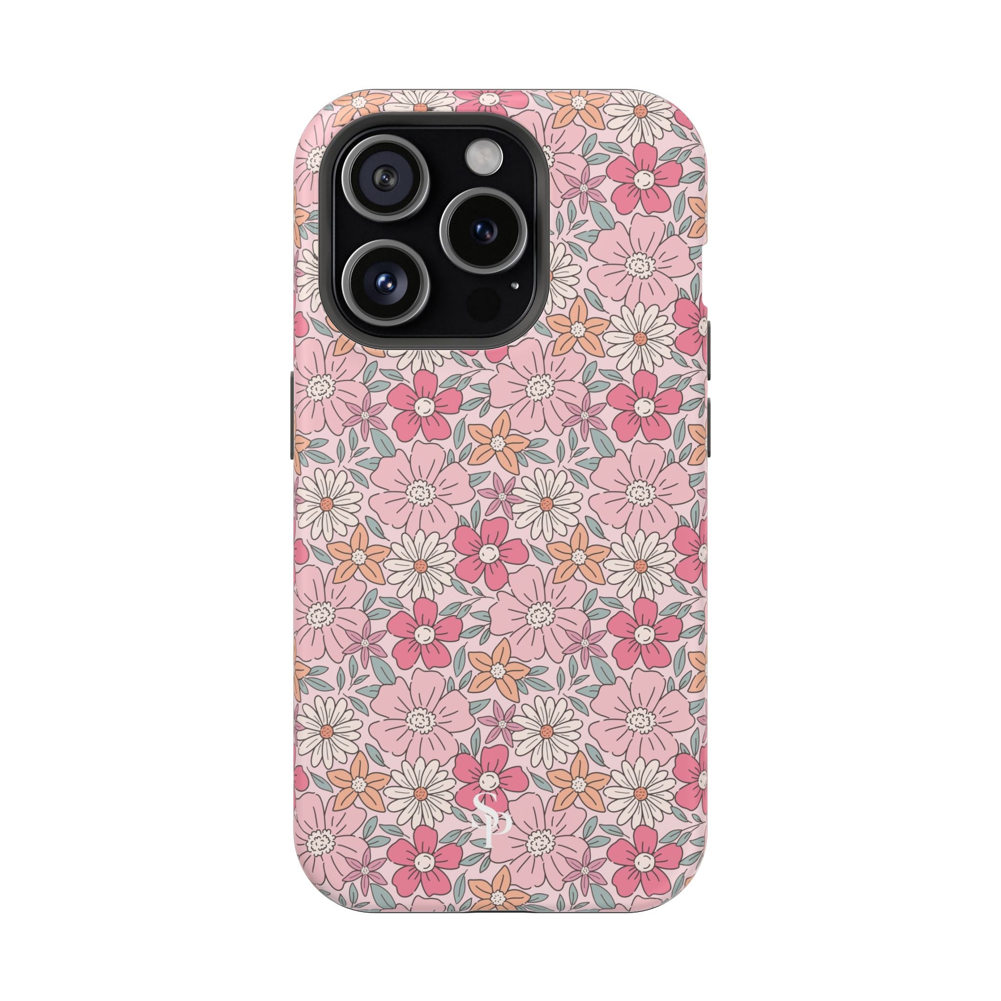 Pink Flowers Impact-Resistant Case