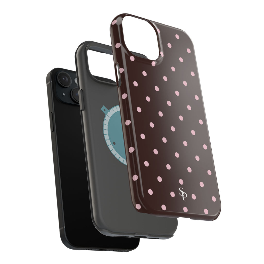 Brown Polka Dot Magnetic Impact-Resistant Phone Case