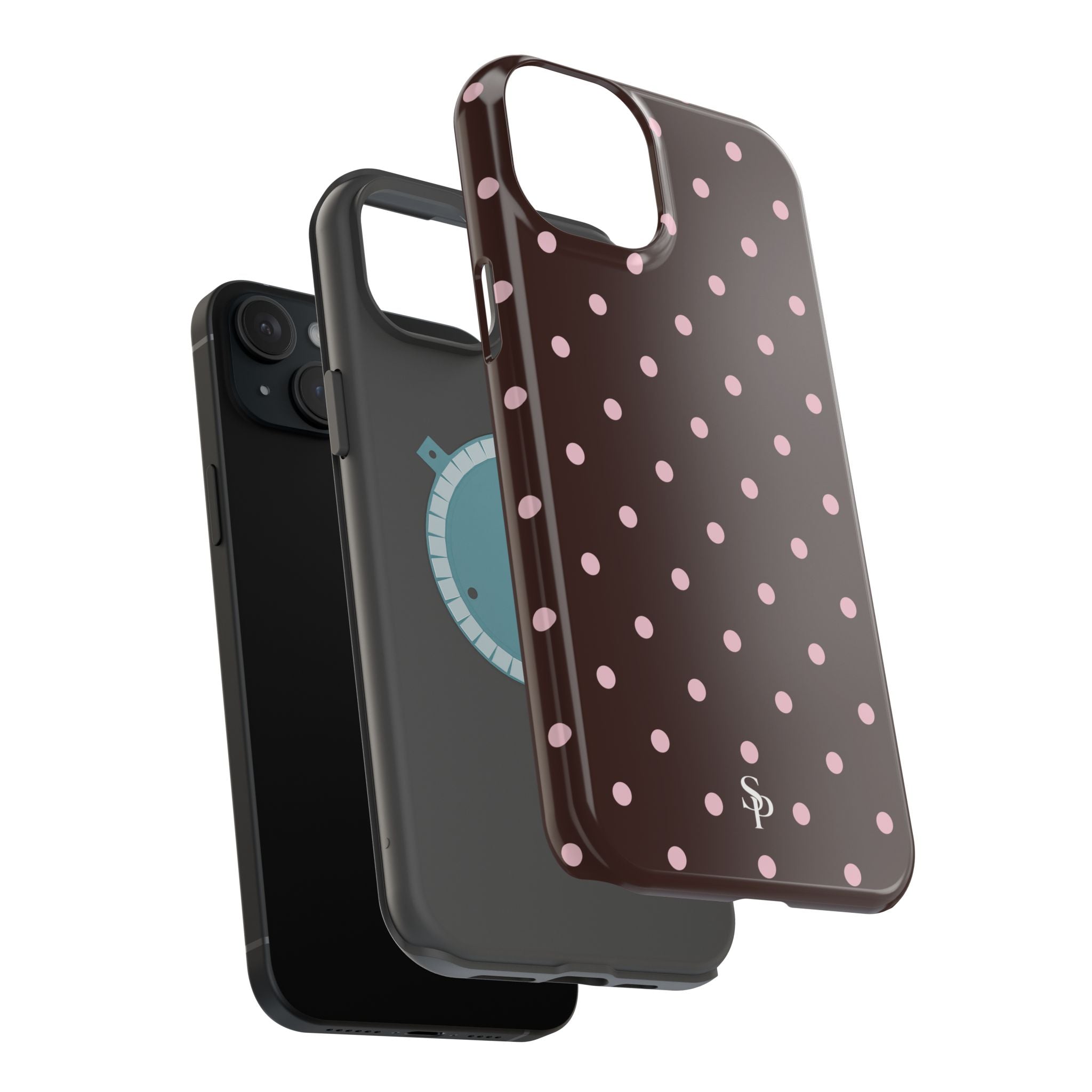 Brown Polka Dot Magnetic Impact-Resistant Phone Case