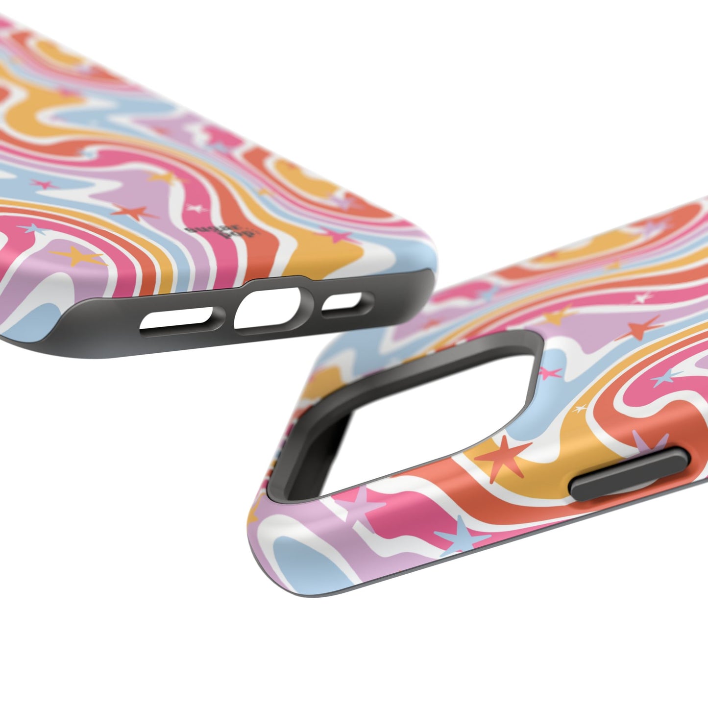 Colorful Impact-Resistant Phone Case - Vibrant Swirl Design