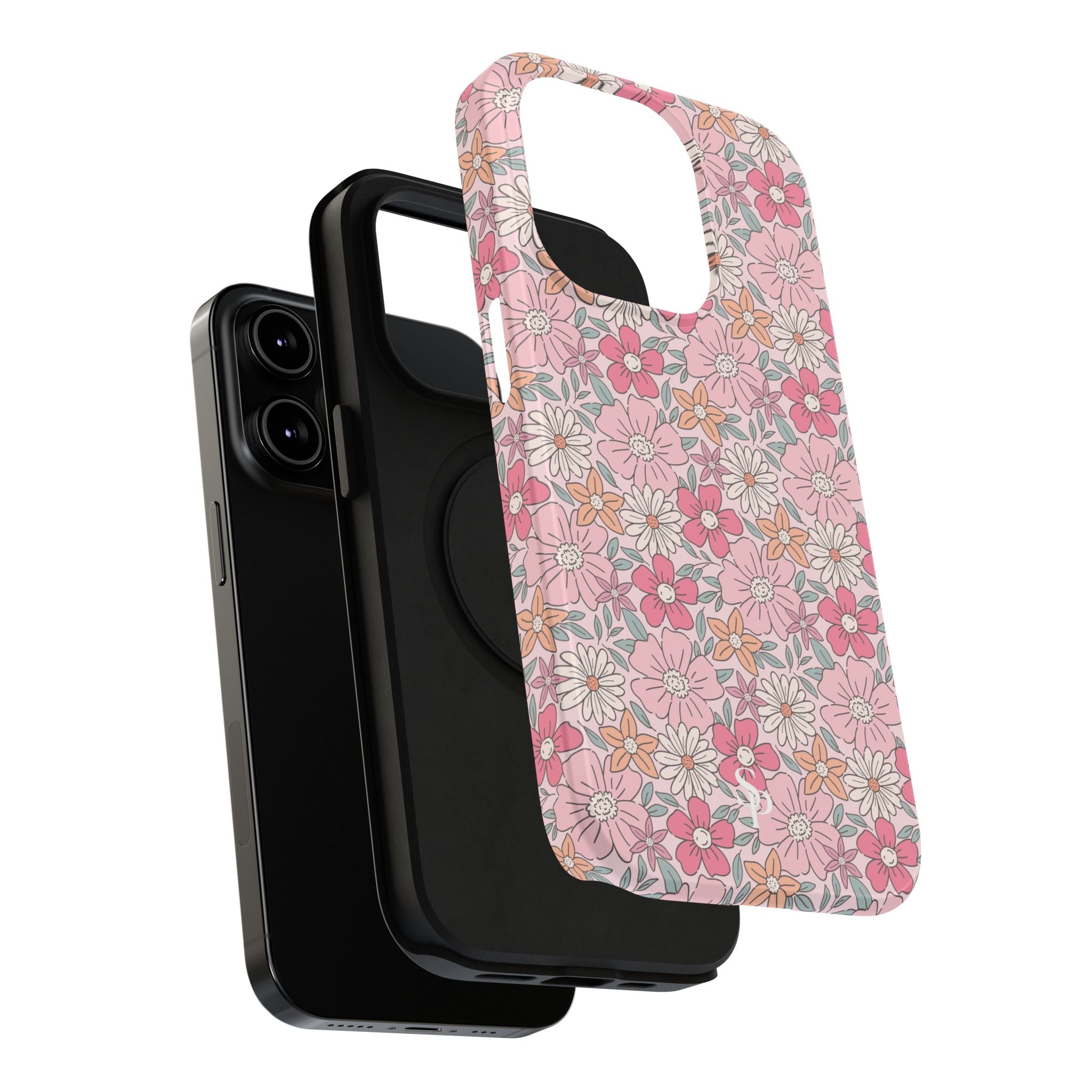 Pink Flowers Impact-Resistant Case