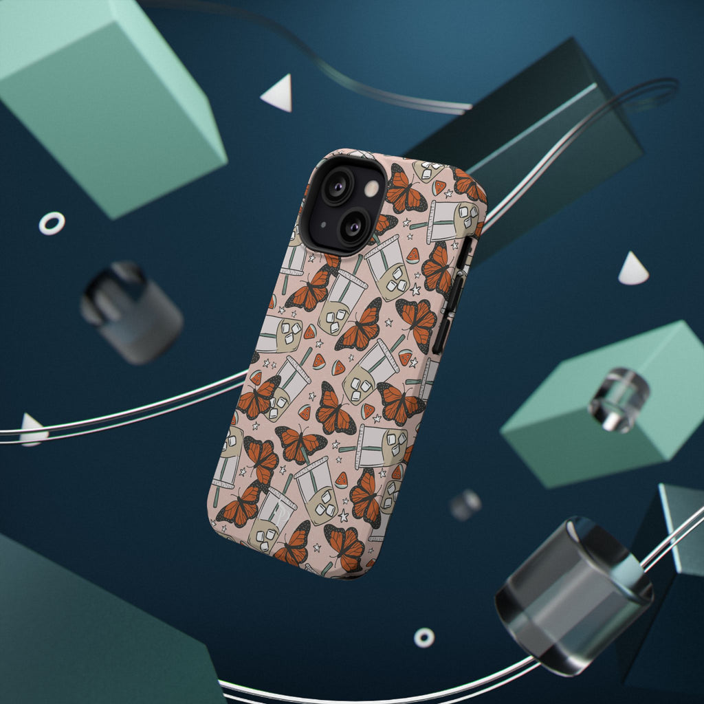 Iced Coffee & Butterfly Impact-Resistant Cases
