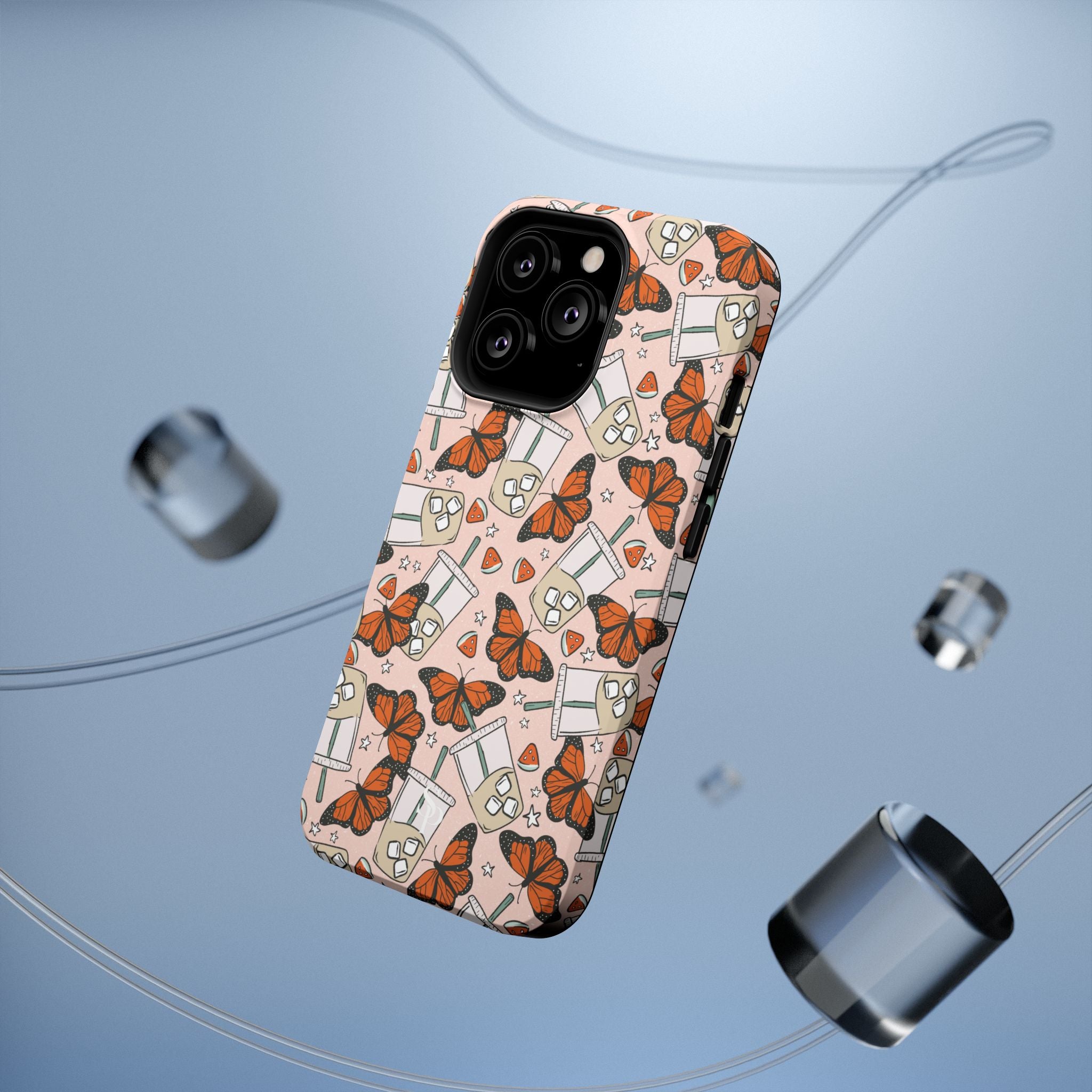 Iced Coffee & Butterfly Impact-Resistant Cases