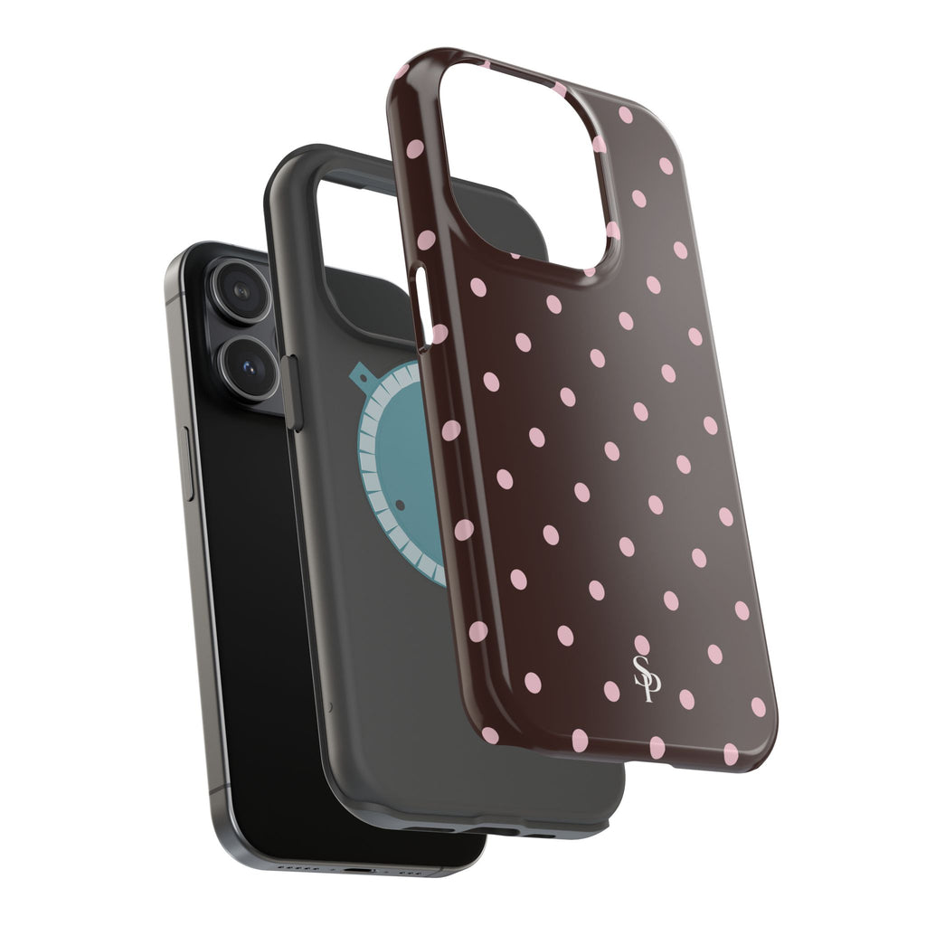 Brown Polka Dot Magnetic Impact-Resistant Phone Case