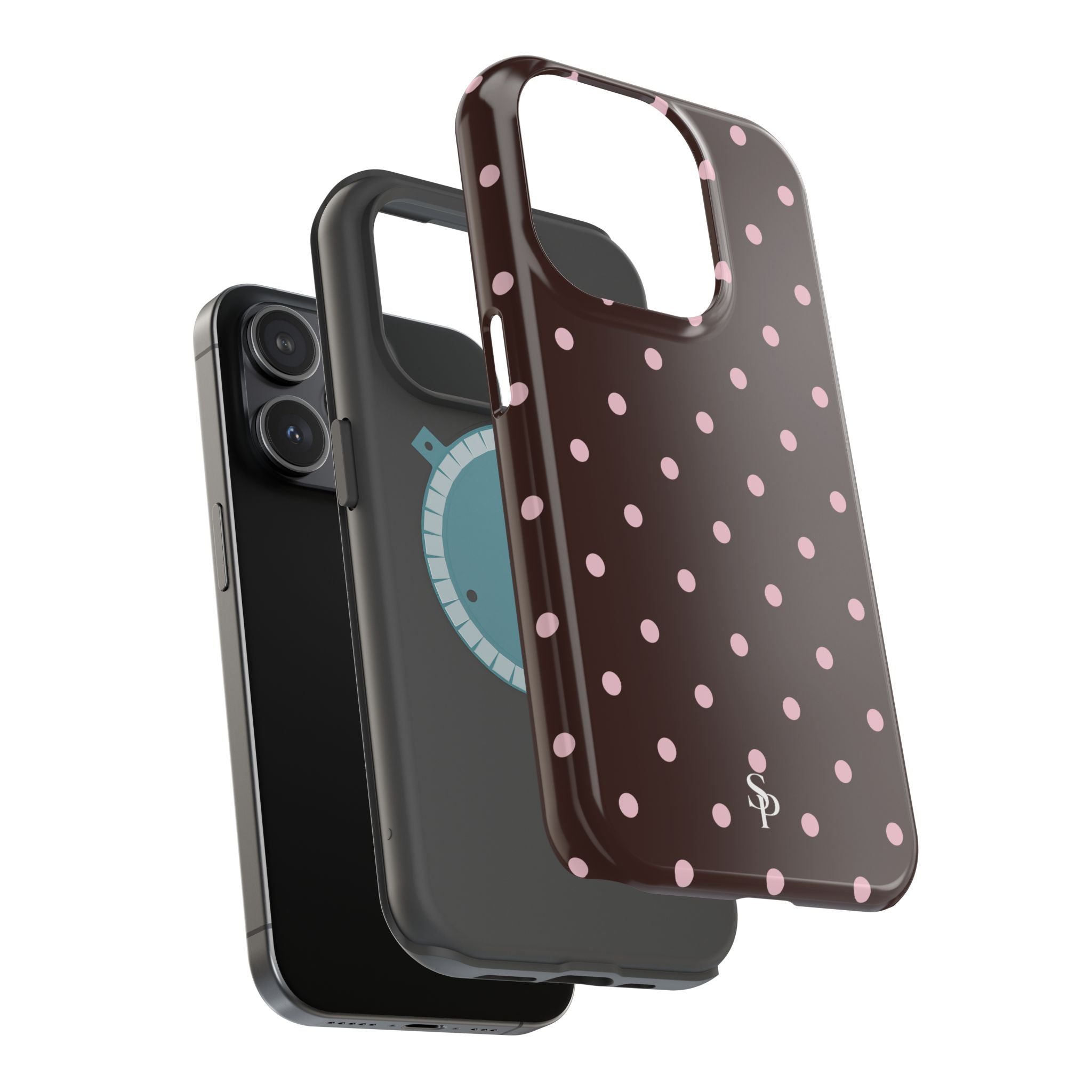 Brown Polka Dot Magnetic Impact-Resistant Phone Case