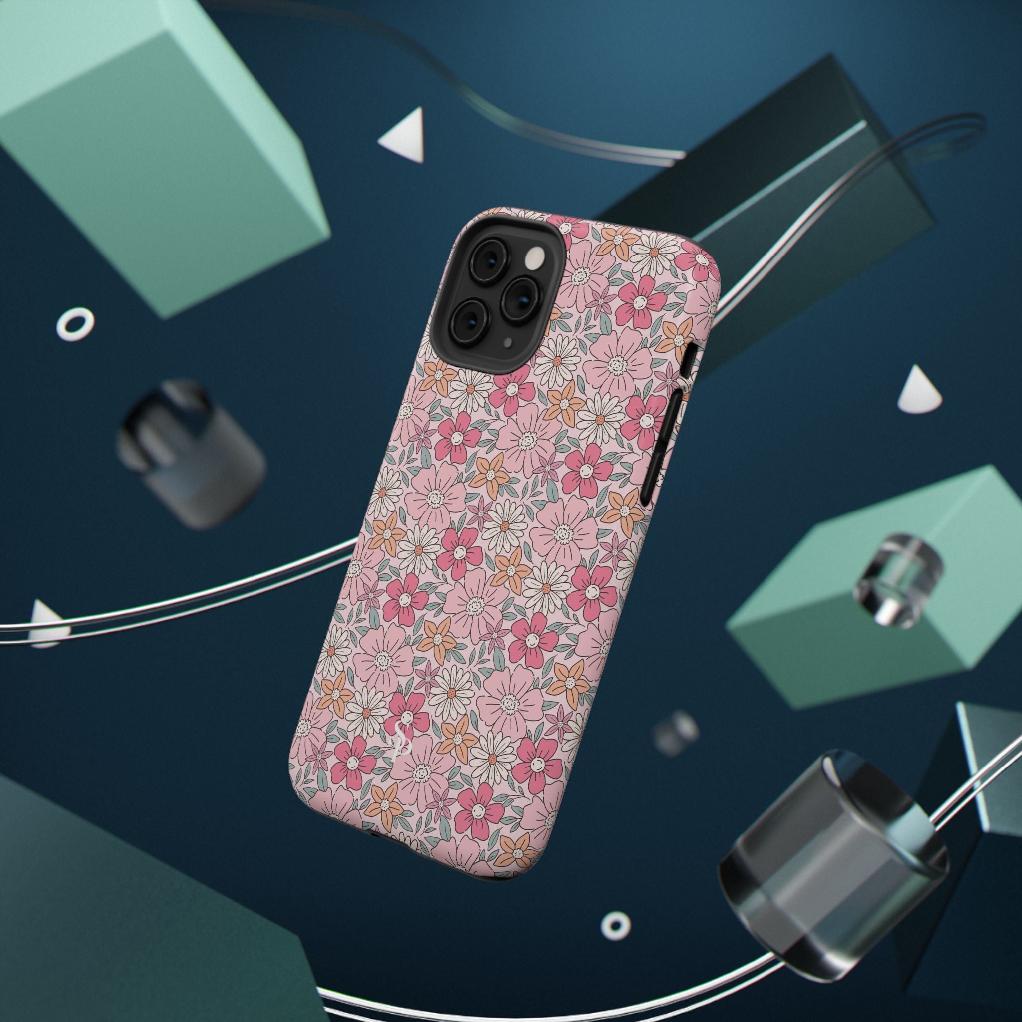 Pink Flowers Impact-Resistant Case