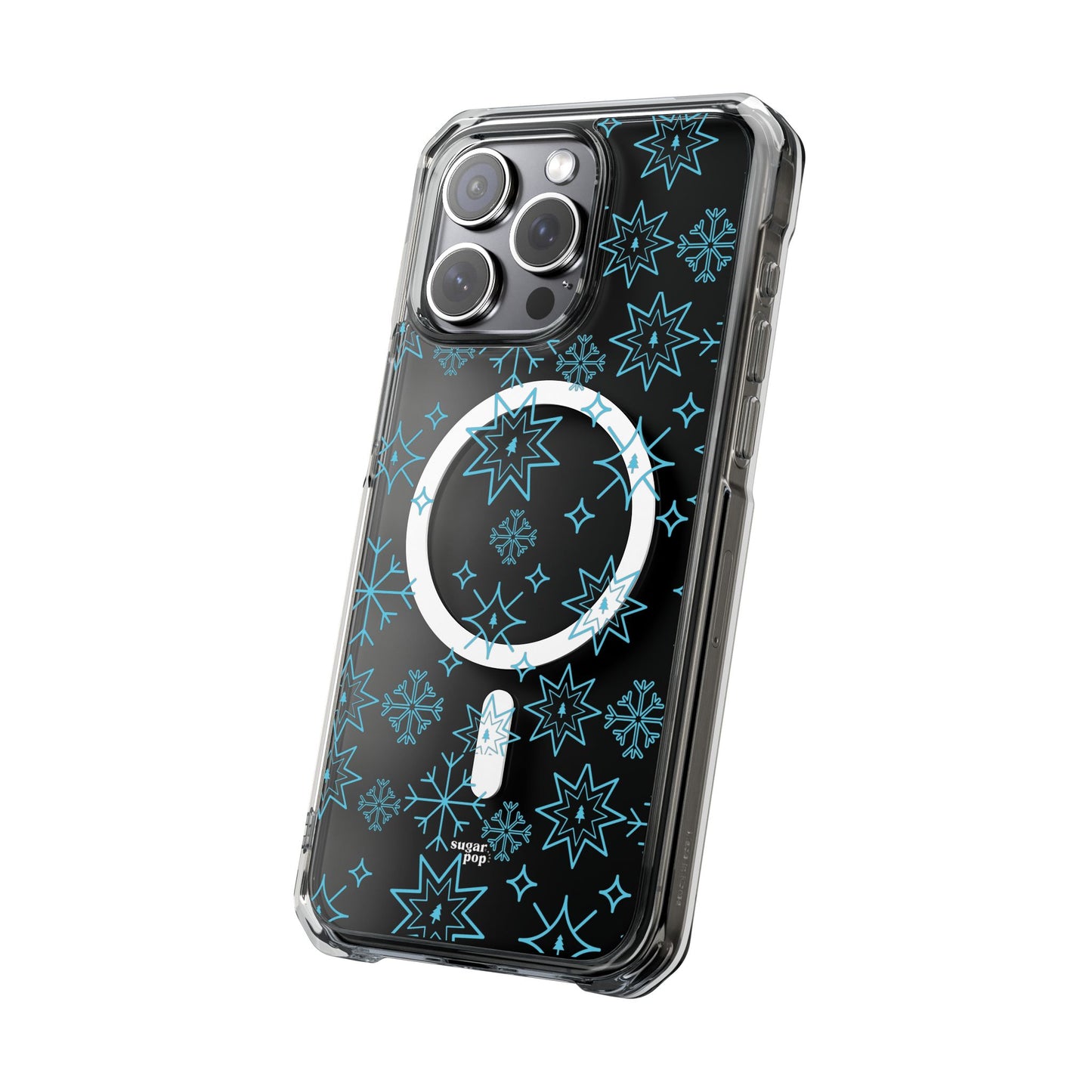 Snowflake Magnetic Clear Impact Case - Stylish & Durable iPhone Protection