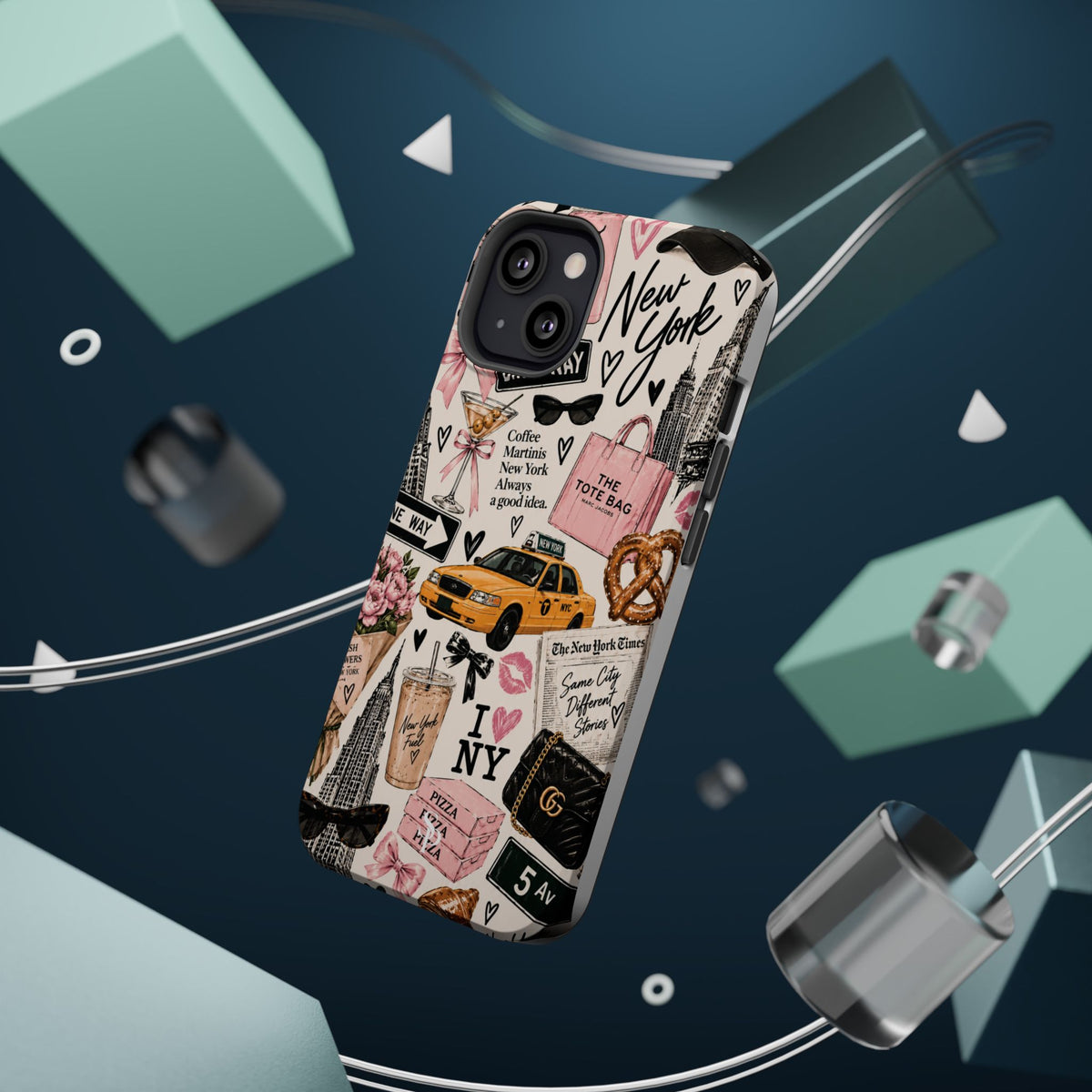 Pink New York Magnetic Phone Case