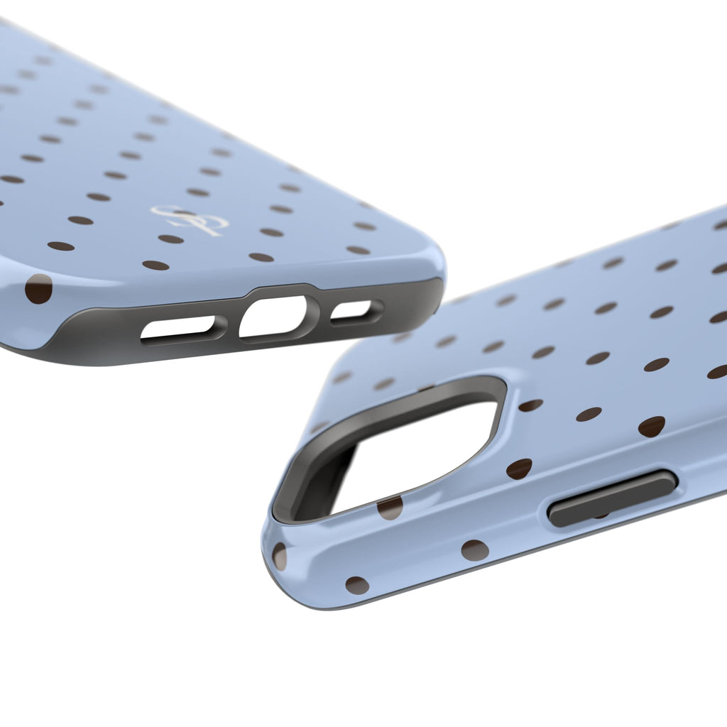 Blue Polka Dot Magnetic Impact Phone Case