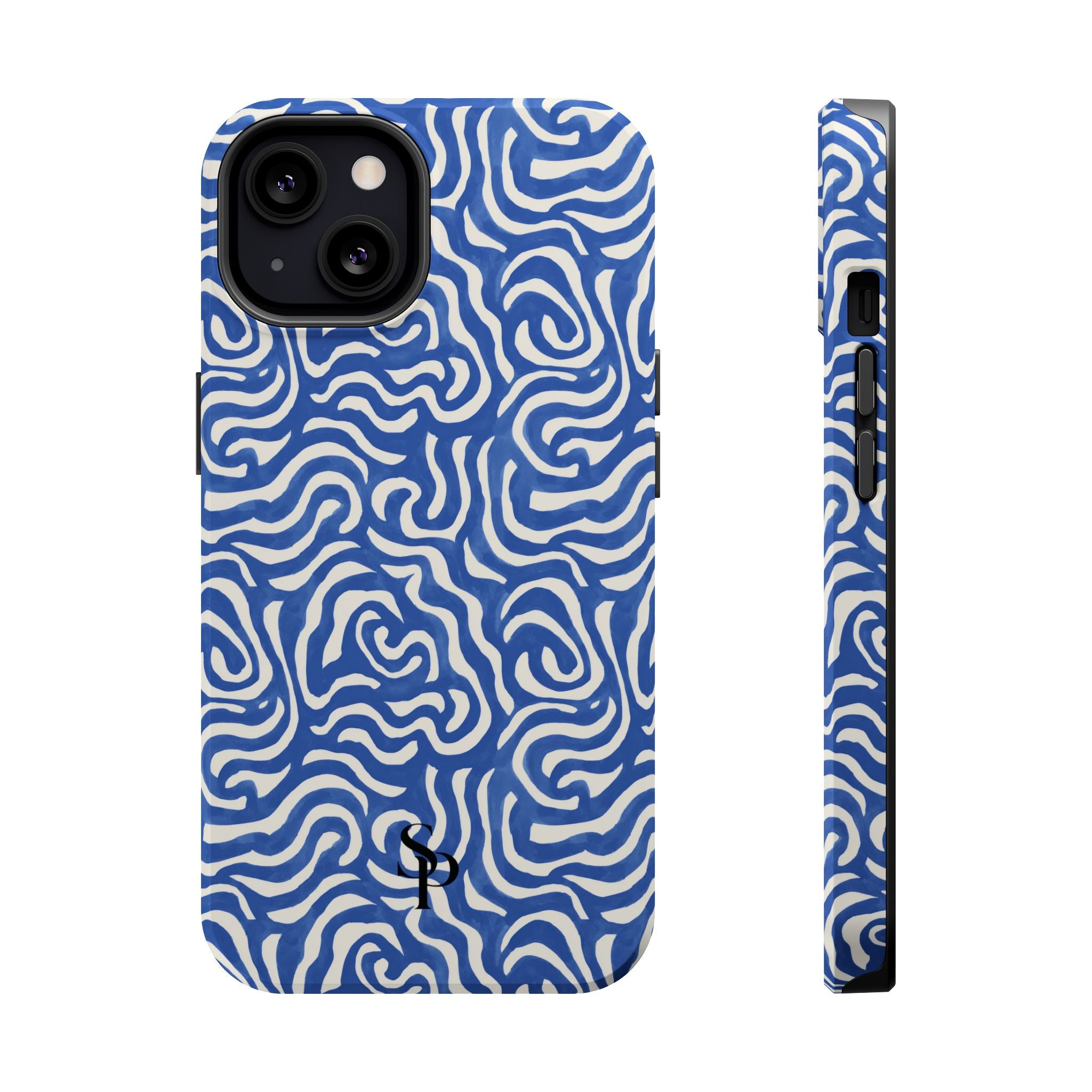 Blue Abstract Swirl Magnetic Impact Phone Case